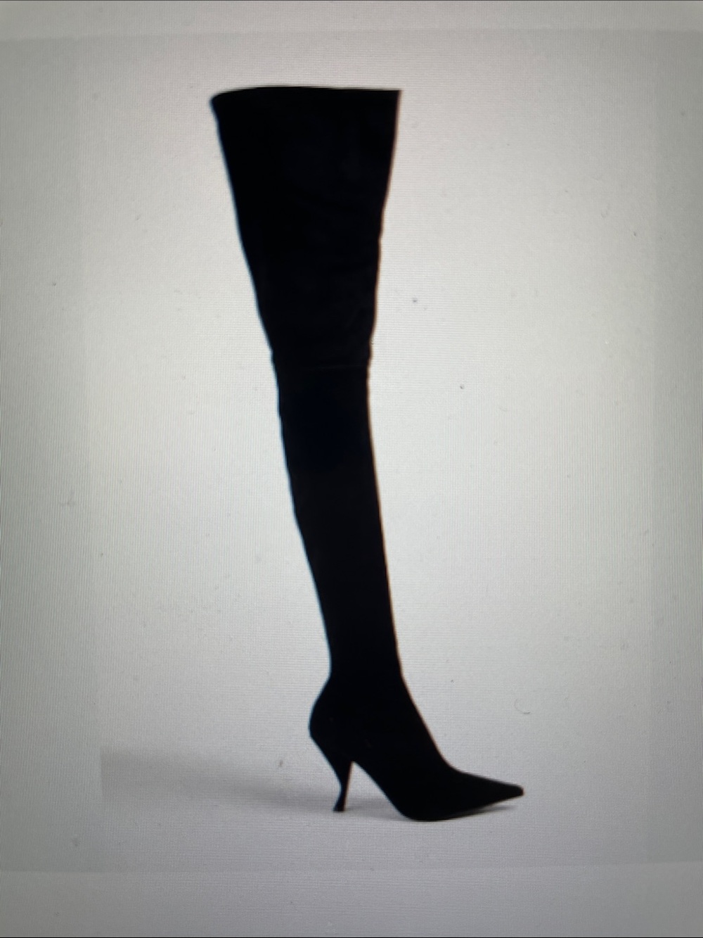 Sergio Rossi suede stretch thigh high low heeled boots - almost new 2000new!